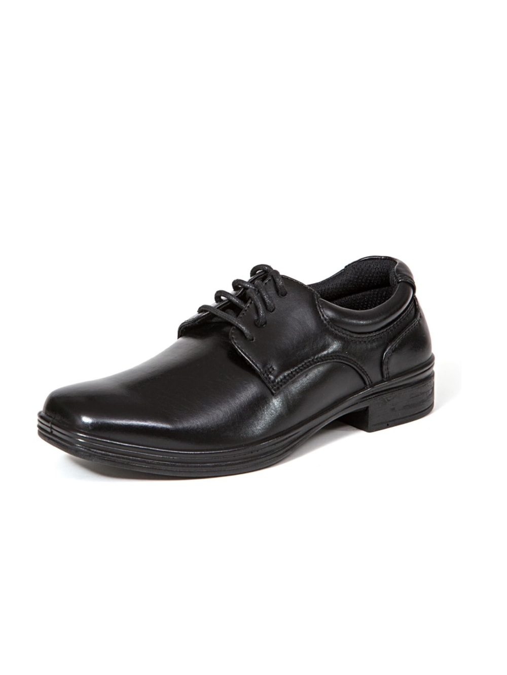 Boy’s Black Leather Lace-Up Men’s Oxfords Dress Shoes 12